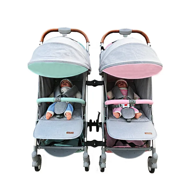 New twin stroller, car seat 2 in 1 split, folded, reclining baby BB