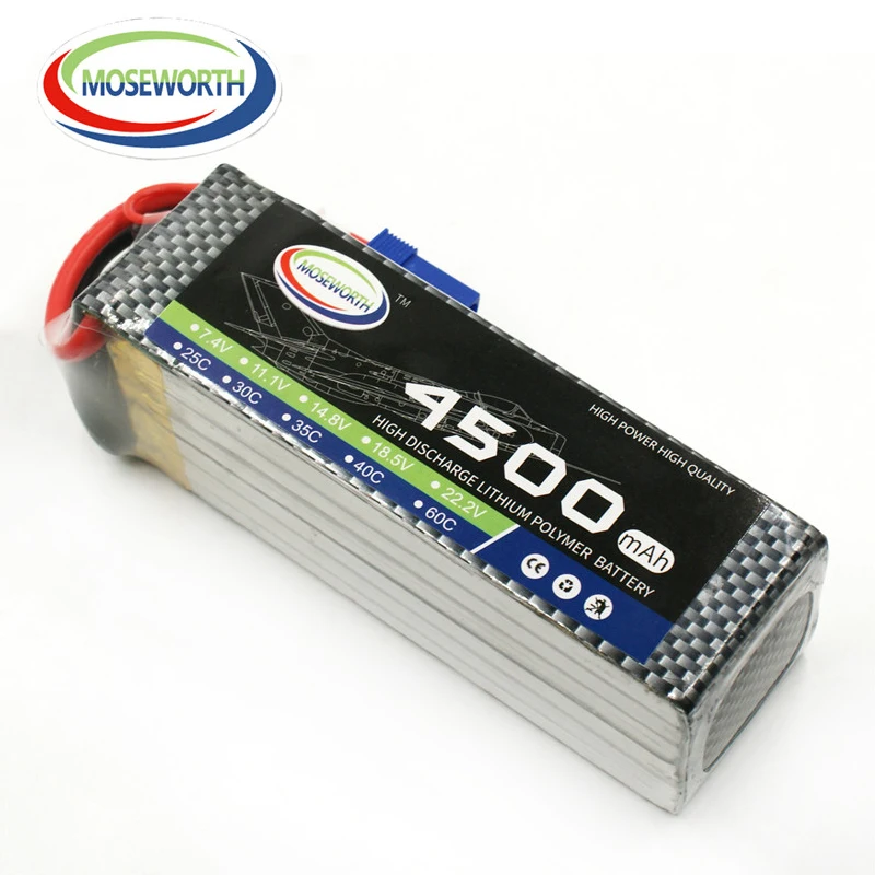 Новая батарея 6S 22 2 в 4500 мАч 35C RC LiPo для радиоуправляемого дрона квадрокоптера