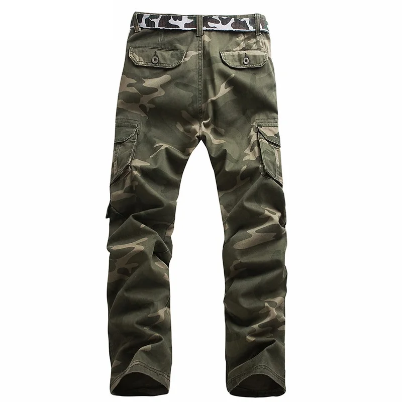 Billige 2019 baumwolle Armee Städtischen Kleidung Camouflage Männer Military Stil Tasche Taktische Cargo Pants Lange Länge Männlichen Kampf Camo Hosen