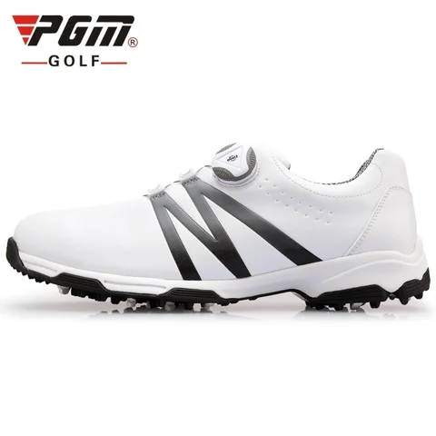 Sapatos de Golfe para Homens Fivela com Dupla Absorção de Choque Sapatos de Atletismo Botões Patente Tênis Formadores Antiderrapantes D0469 2020 Pgm
