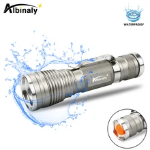 Водонепроницаемый супер яркий светодиодный фонарик T6 фонарь масштабируемый 3 режима переключения отправка велосипеда силиконовый ремешок