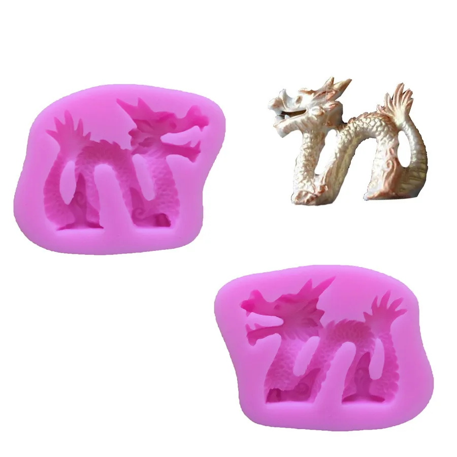 2pcs Chinese Dragon Silicone Mold Candy Chocolate Soap Mould Cooking