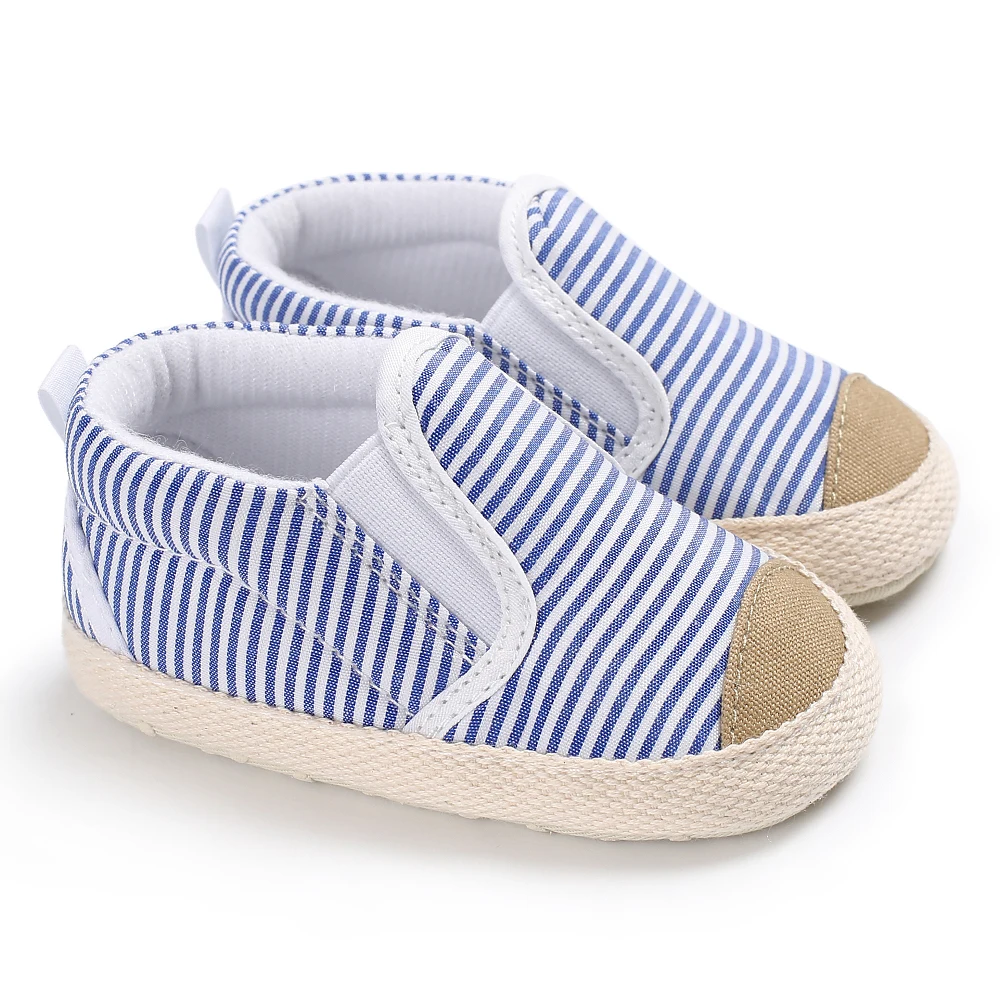 Г. Новая Брендовая детская обувь для маленьких девочек, обувь для новорожденных мягкая подошва, кроссовки, хлопковая обувь для малышей эластичная обувь в полоску для первых шагов от 0 до 18 месяцев