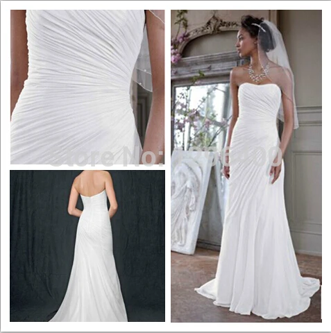 crinkle chiffon wedding dress