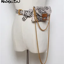 Женская поясная сумка, модные сумки-мессенджеры из змеиной кожи, мини-женская сумка с цепочкой, сумка через плечо для девочек из искусственной кожи для телефона, кошелек