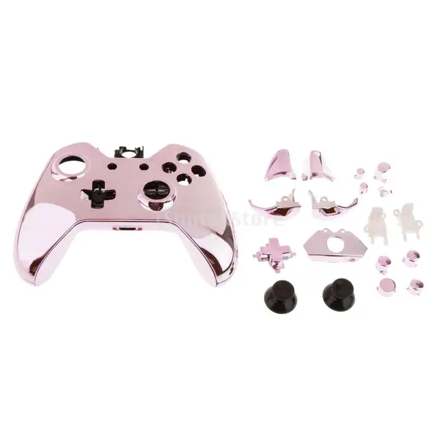 Special Offers Custom Chrome Controller Case Housing Kit Full Shell for Xbox One Pink