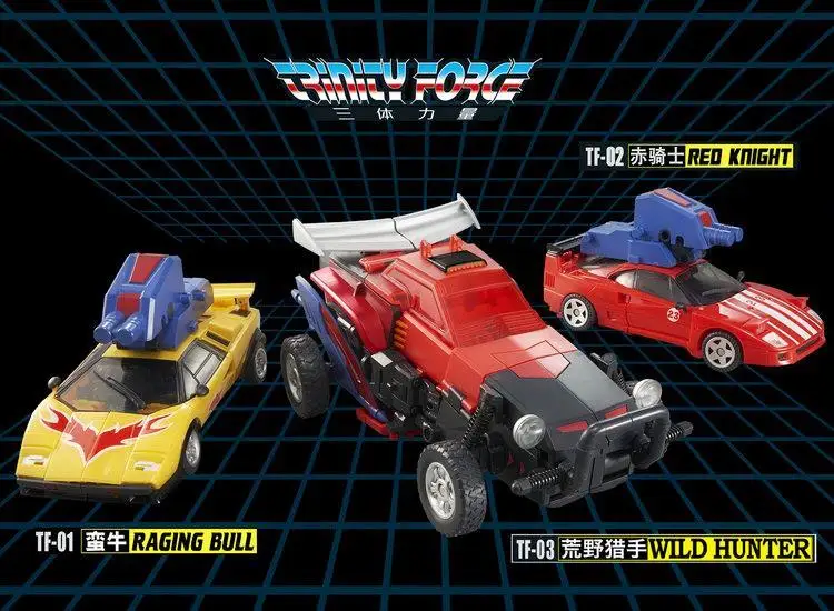 

TFC Transformation TOY Trinity Force Raging Bull Wildhunter Red Knight Set of 3 Figure IN BOX