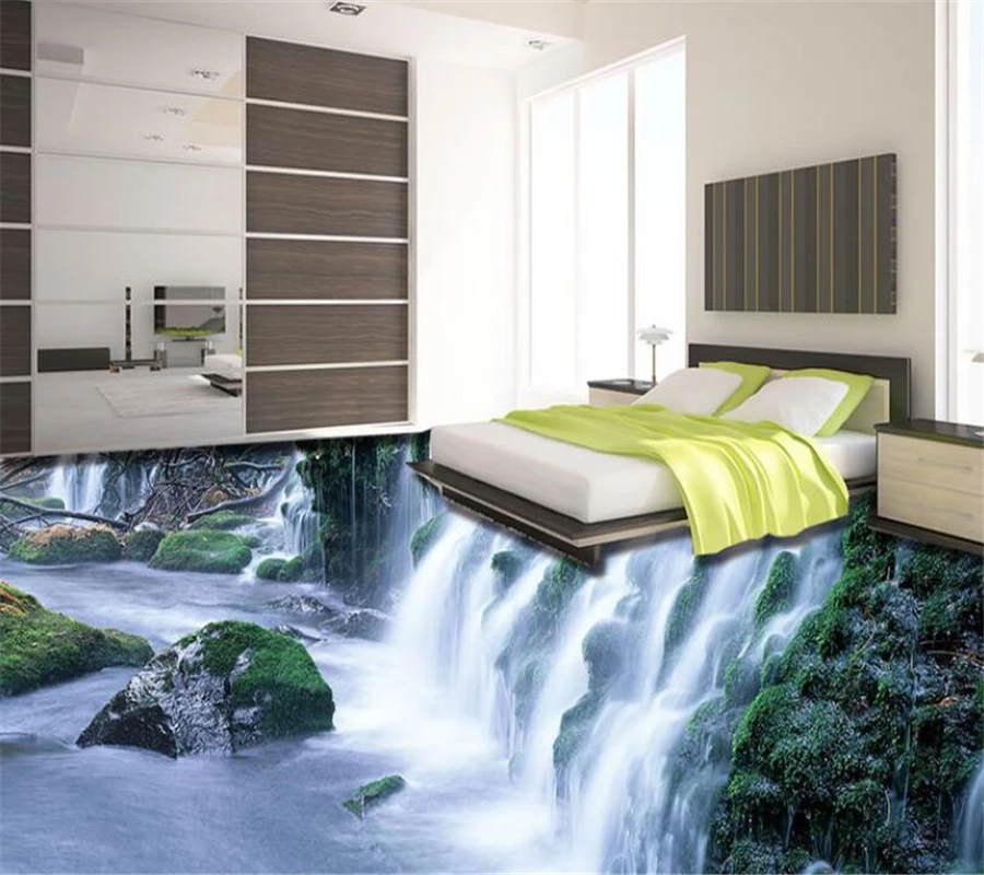 papel de parede Home decoration 3D wallpaper outdoor magnificent waterfall landscape self - adhesive 3D floor Beibehang mural 3d