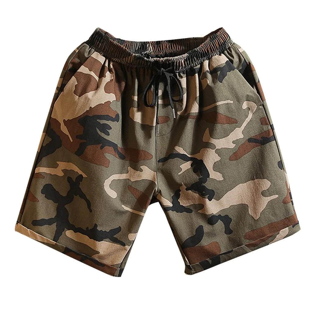 Плюс Размеры камуфляжные мужские шорты Лето Повседневное графический принт спортивные, для тренажерного зала Костюмы Для мужчин летние шорты Masculino