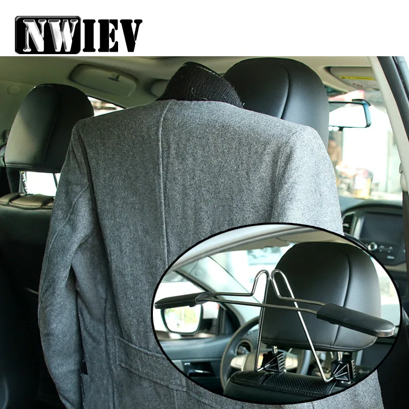 

NWIEV 1Pcs Car hanger metal stainless steel headrest hanger For BMW F30 X5 E53 F10 E34 Lexus Lada Granta Skoda Octavia A5 A7 2
