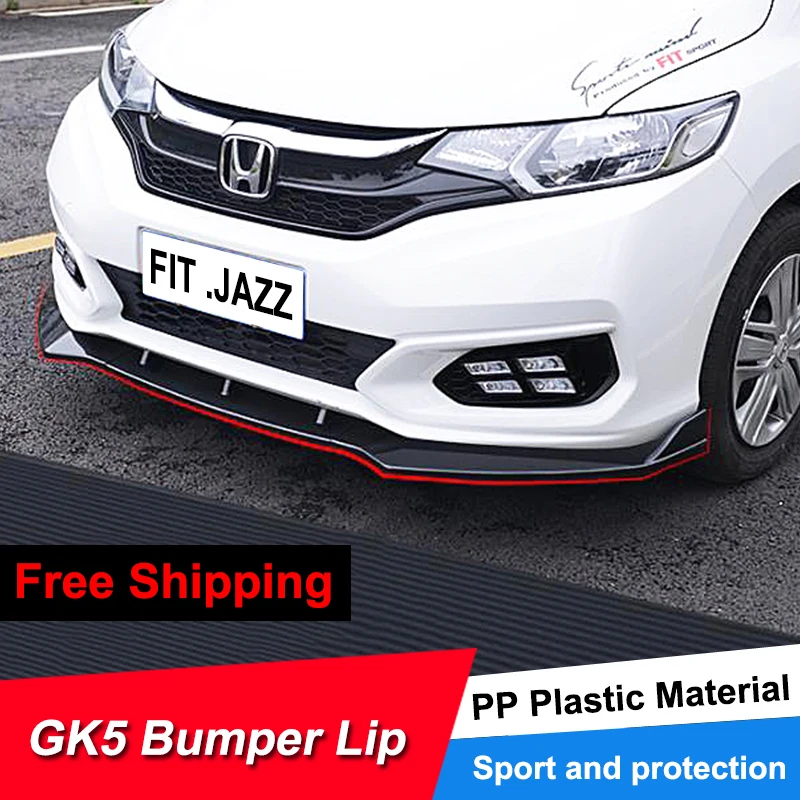 Передний бампер разветвитель губ спойлер для подбородка honda fit jazz GK5 2017 2018 2019