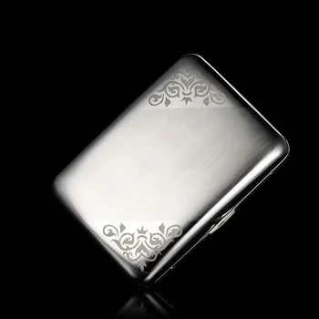

Smoke Control Type Cigarette Box With Metal Flip Springs Cigarette Case