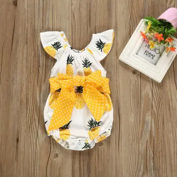 

Baby Clothing Summer Newborn Baby Girls Pineapple Ruffle Romper Jumpsuit Clothes Outfit