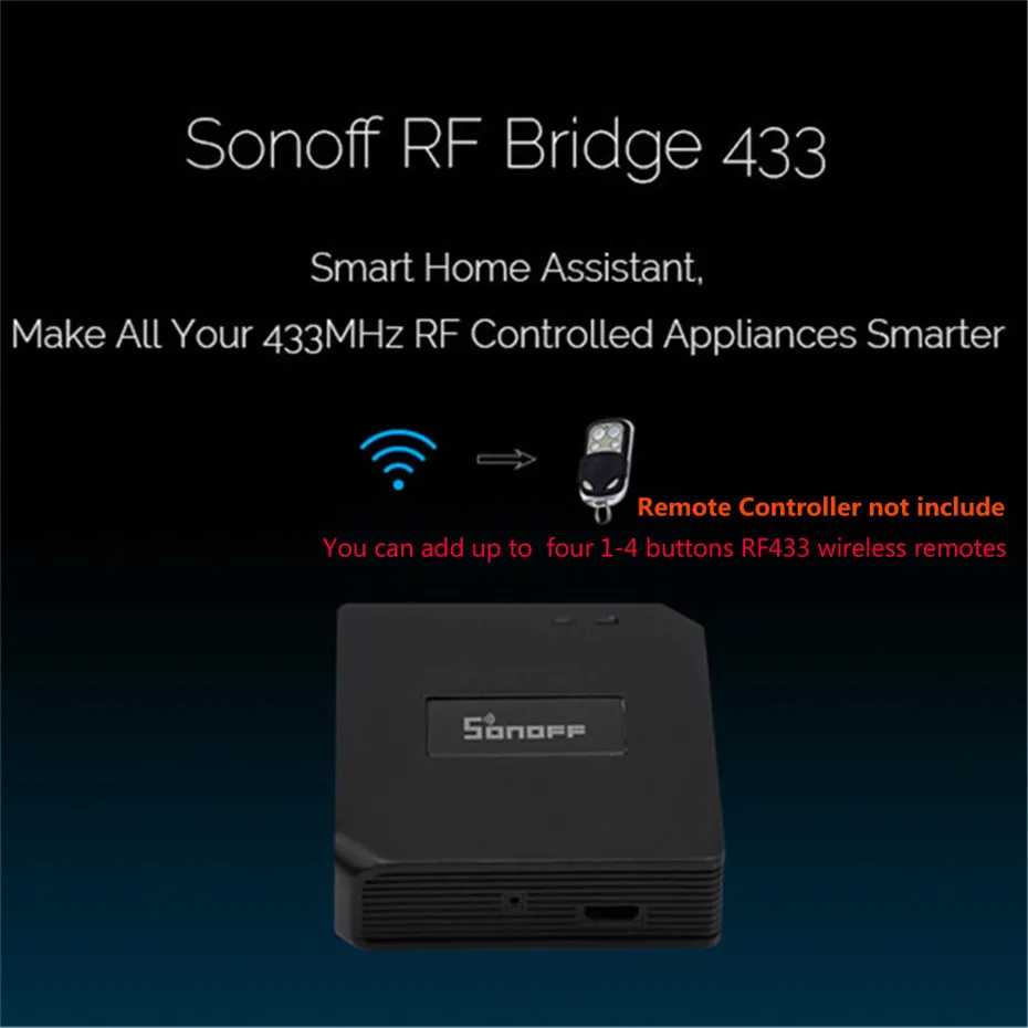 2 шт. Sonoff RF мост WiFi 433 МГц преобразователь Ewelink приложение для автоматизации умного