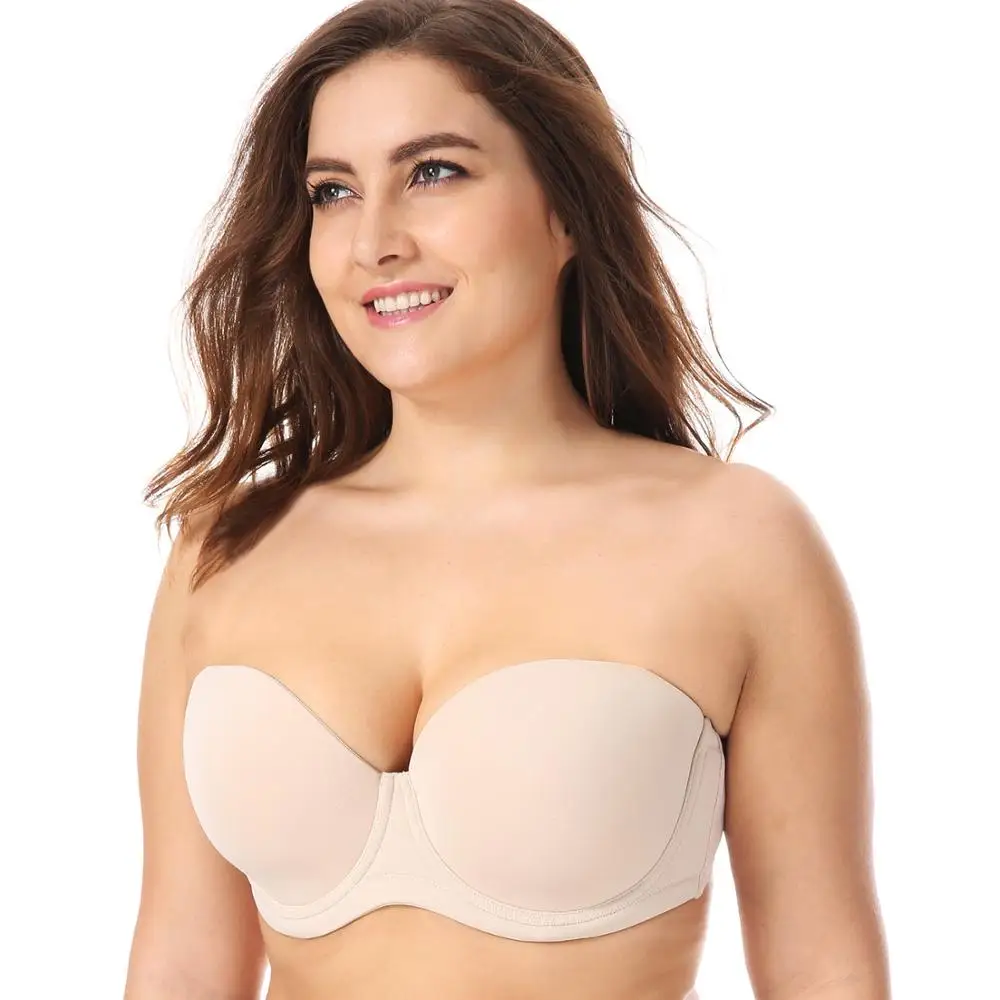  Women's Underwire Contour Multiway Strapless Plus Size Bra