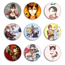 Anime avatar do rei cosplay emblema dos desenhos animados quan zhi gao shou mestre broches pino jóias saco decoração de roupas