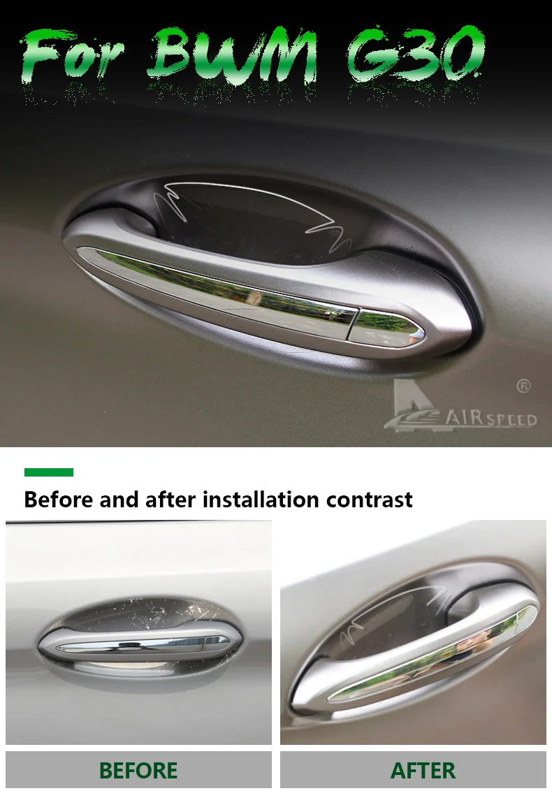 Invisible Car Door Handle Protective Film for BMW 5 Series G30 Handle Scratch Protection Vinyl Car Exterior Accessories (1)