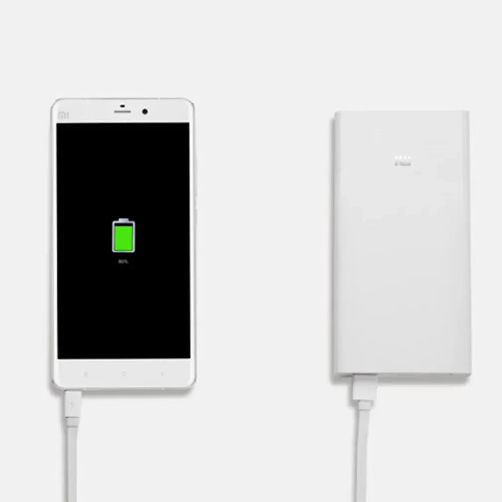 20000 мАч Xiaomi Power Bank Двусторонняя Быстрая зарядка ультра тонкий для мобильных
