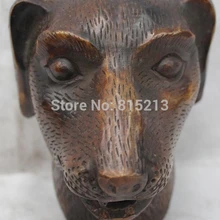 Bi0011773 " Китайский Фэншуй Бронзовый Знак Год Собака Пекинес голова Статуи скульптура