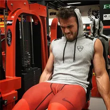 Новые летние жилеты для бега мужские без рукавов брус, бодибилдинг мышечная тренировка тренажерный зал хлопок майка Плюс Размер 2 вида цветов