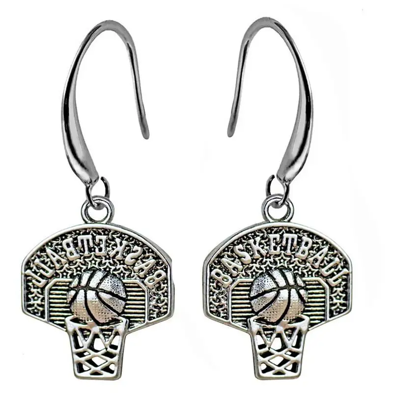 Vintage Basketball Drop Earring Sports Jewelry for Women Ball Earring Personality Fan Jewelry