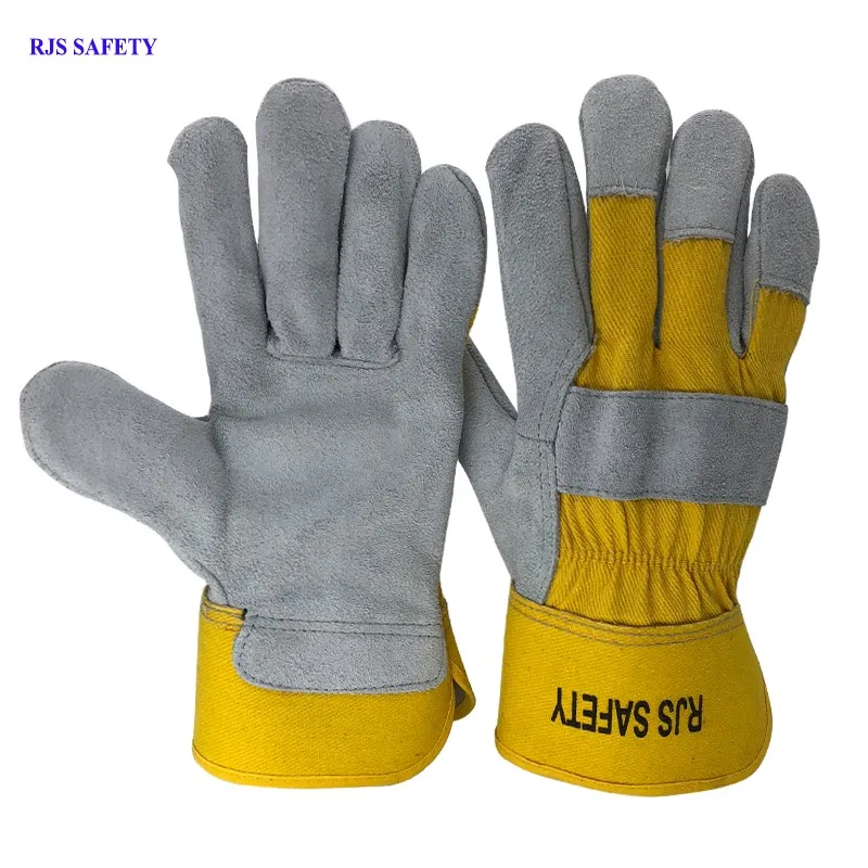 Segurança do Trabalho Luvas de Couro dos Homens do Couro Luvas de Trabalho de Soldagem Protetor Segurança Esportes Moto Desgaste-oposição Glovesng7016 Rjs 2 Luvas de segurança