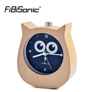 

Owl Modern Snooze Sweep Movement Backlight Wood Alarm Clock For Gift Wooden Desktop Table Alarm Clocks Saat Despertador