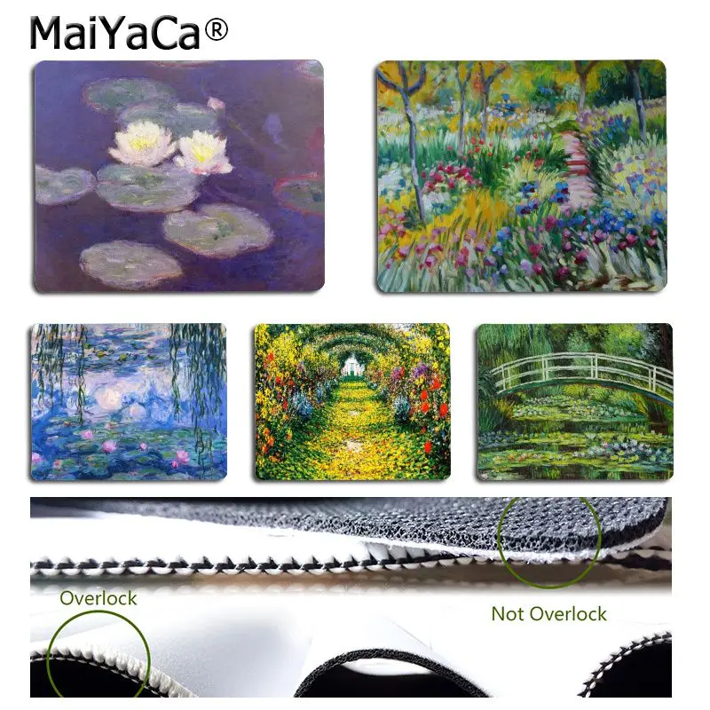Небольшие игровые коврики для мыши MaiYaCa Monet Garden Lotus Настольный коврик игровой ПК