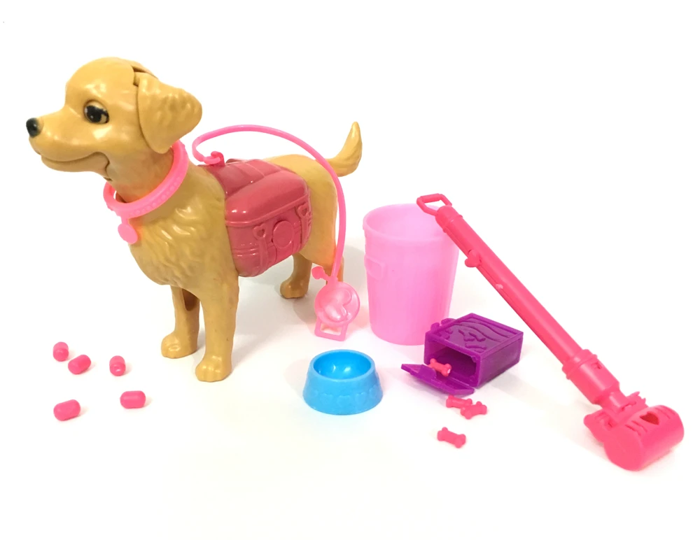 NK One Set Plastic Dog Pet For Barbie Doll Girl Dollhouse Furniture Funny 1:6 Doll Training Accessories Clean Toys Bone DZ NK One Set Plastic Dog Pet For Barbie Doll Girl Dollhouse Furniture Funny 1:6 Doll Training Accessories Clean Toys Bone DZ