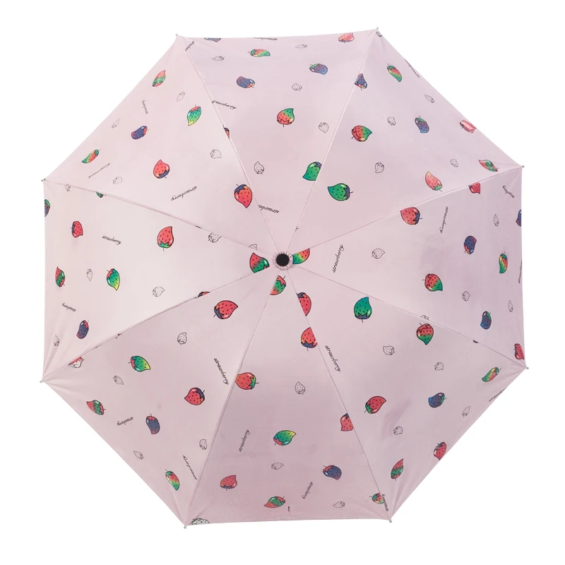 Только Jime, складные зонты, меняющие цвет, клубника, вода, расцветка, Детские Зонты, дождевые, водонепроницаемые, высокое качество, зонты