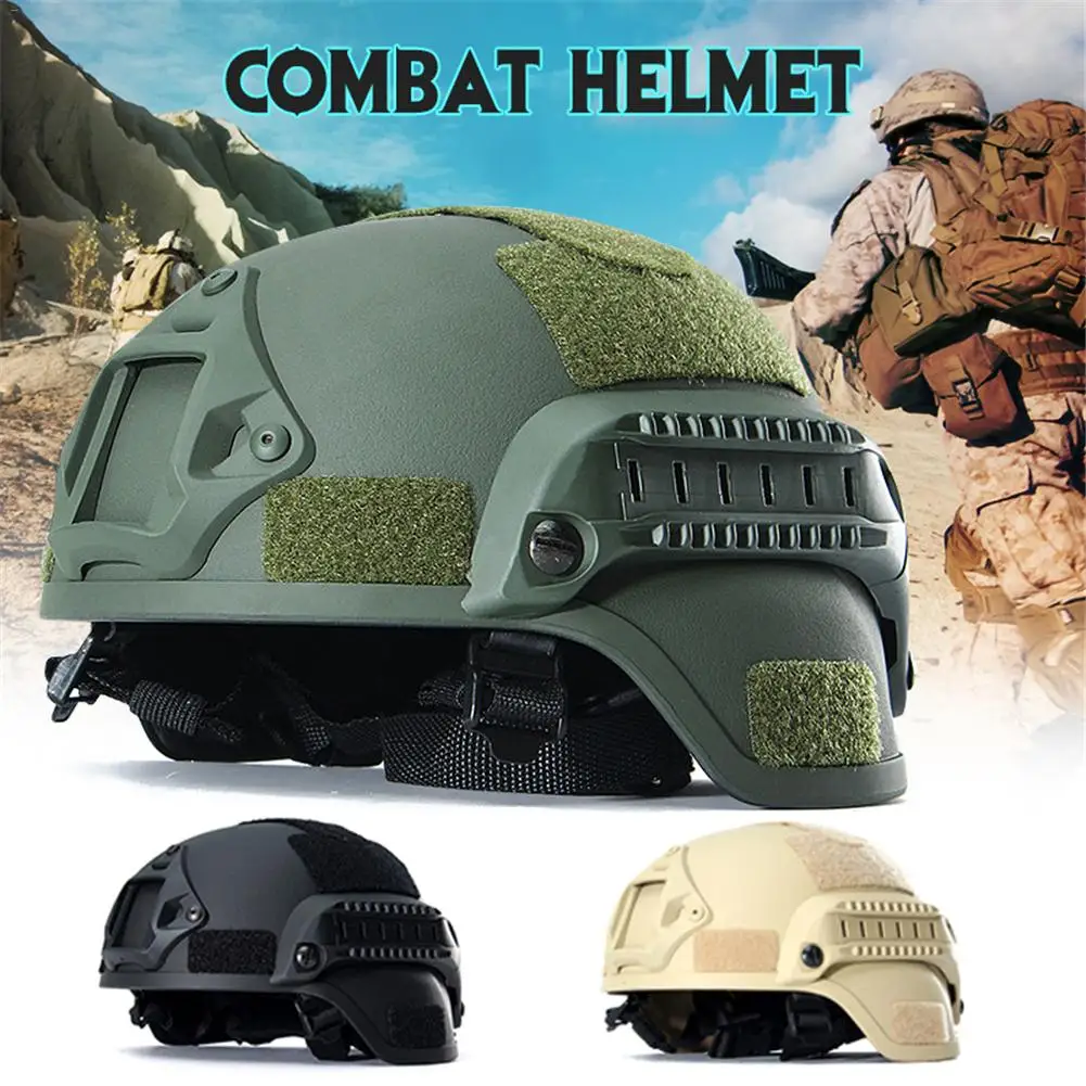 

Tactical Helmet Action Edition Field CS Cycling Helmet Adjustable Suspender Straps Chin Ntegrated Night Vision Goggle Mount