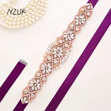 Горный хрусталь свадебный ремень со стразами для невесты ремень Роза Золотое свадебное платье пояс кристалл ремень для свадебных аксессуаров Y155RG