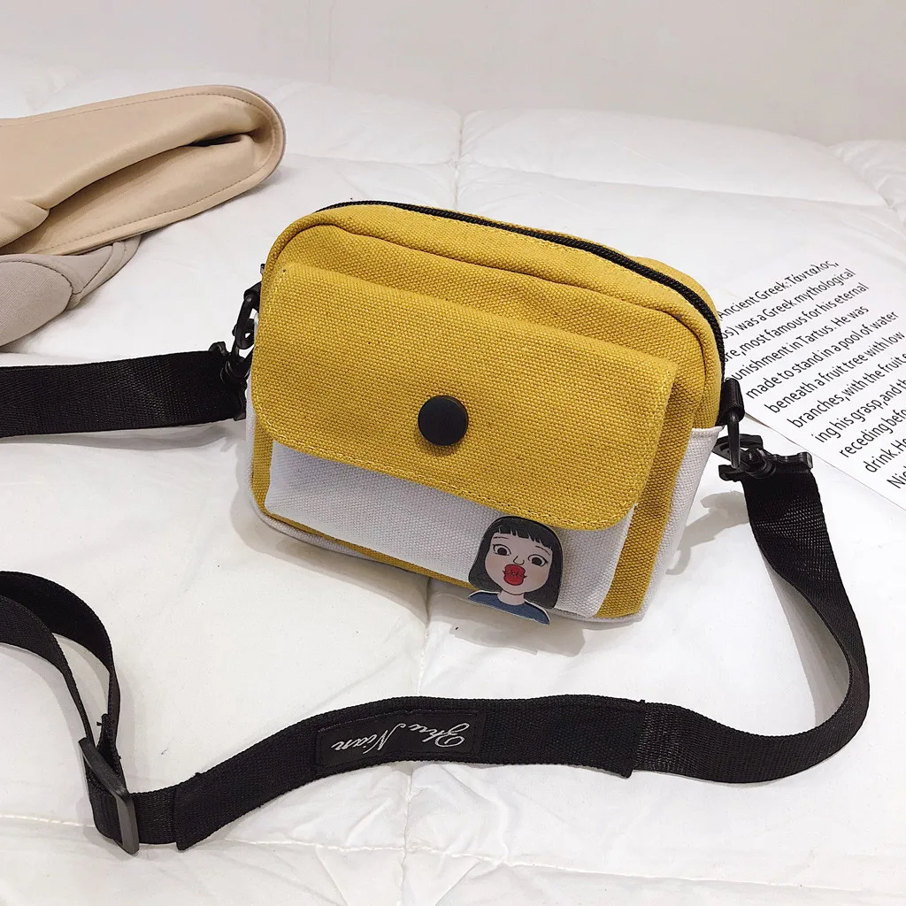 OCARDIAN Сумочка простая Женская милый холщовый сумки-мессенджеры для девушек путешествия лоскутное письмо школьные сумки через плечо a18