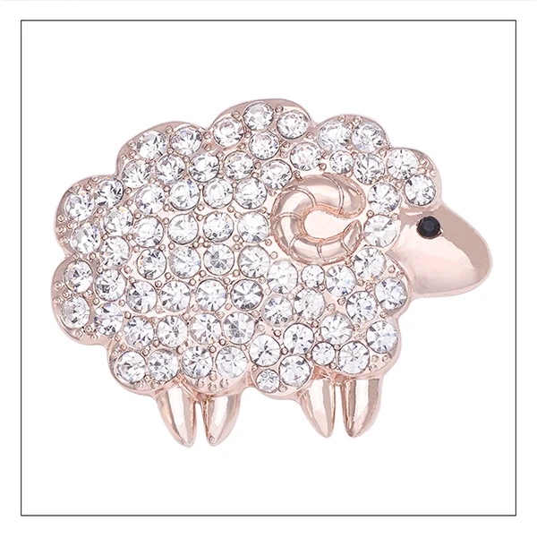 Новые Стразы брошь винтажная Милая Strass Mujer красивая Хрустальная с овцой животное