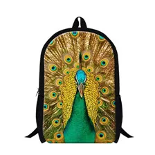 Peacock Animal Backpack Children Boy School Bags 3D Animal Bag Kids Backpack Girls Mochila Infantil Menina 