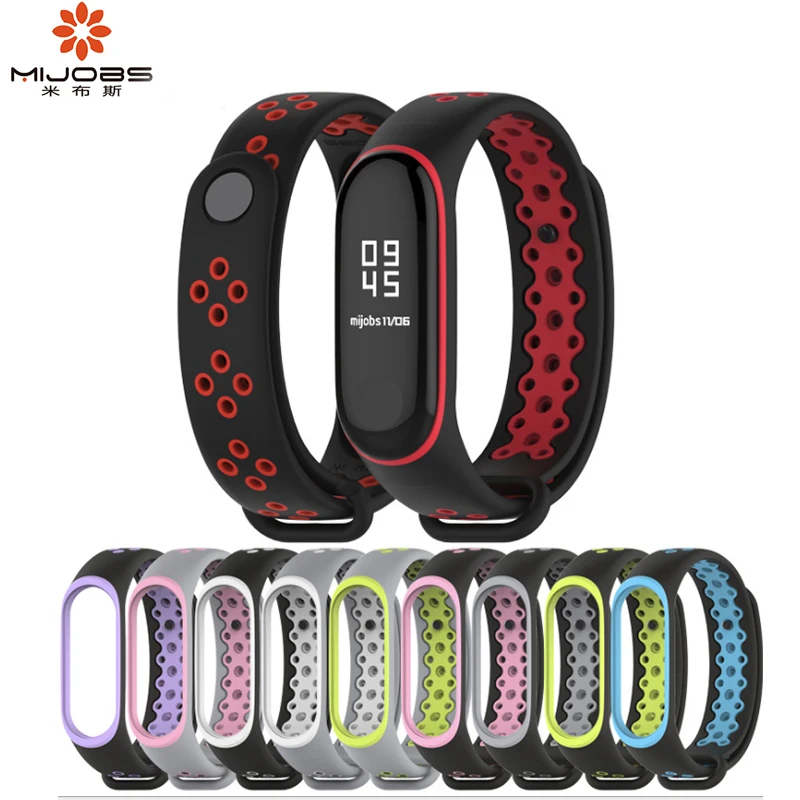 Спортивный прочный ремешок Mijobs для браслета Xiaomi Mi Band 3 сменный Браслет аксессуары