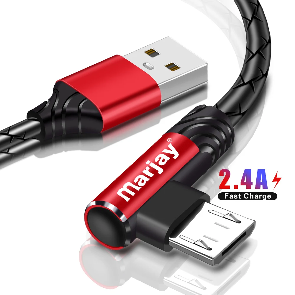 Marjay 2.4A Micro USB кабель для быстрой зарядки и Зарядное устройство Шнур для samsung S7 Xiaomi Redmi Note 5 планшет Android, телефон кабель Microusb