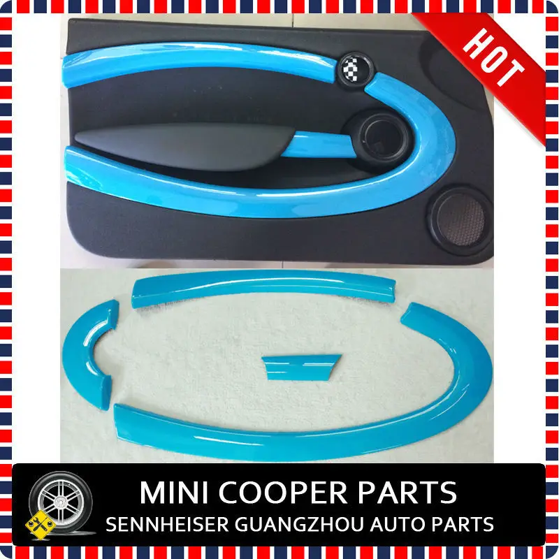 Фирменная Новинка ABS Материал с защитой от ультрафиолетового излучения, синий стиль Mini Ray дверной комплект с внутренней ручкой для Mini Cooper R55/6/7/8/9(8 шт./компл