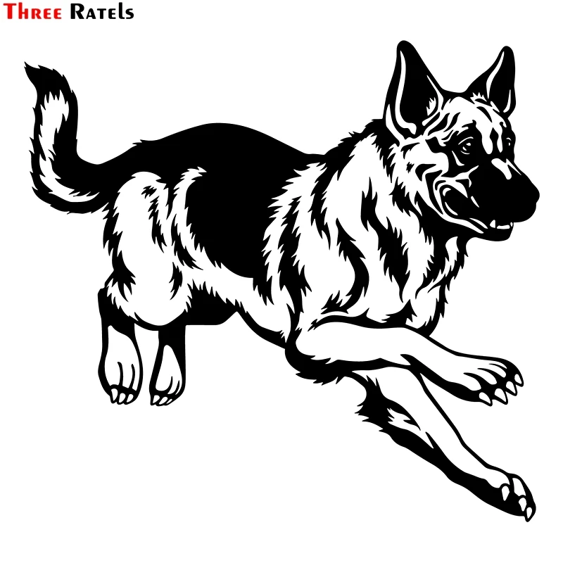 

Three Ratels TZ-912# 15*16.1cm 18.7*20cm 1-4 pieces vinyl car sticker German Shepherd Dog on board auto car stickers