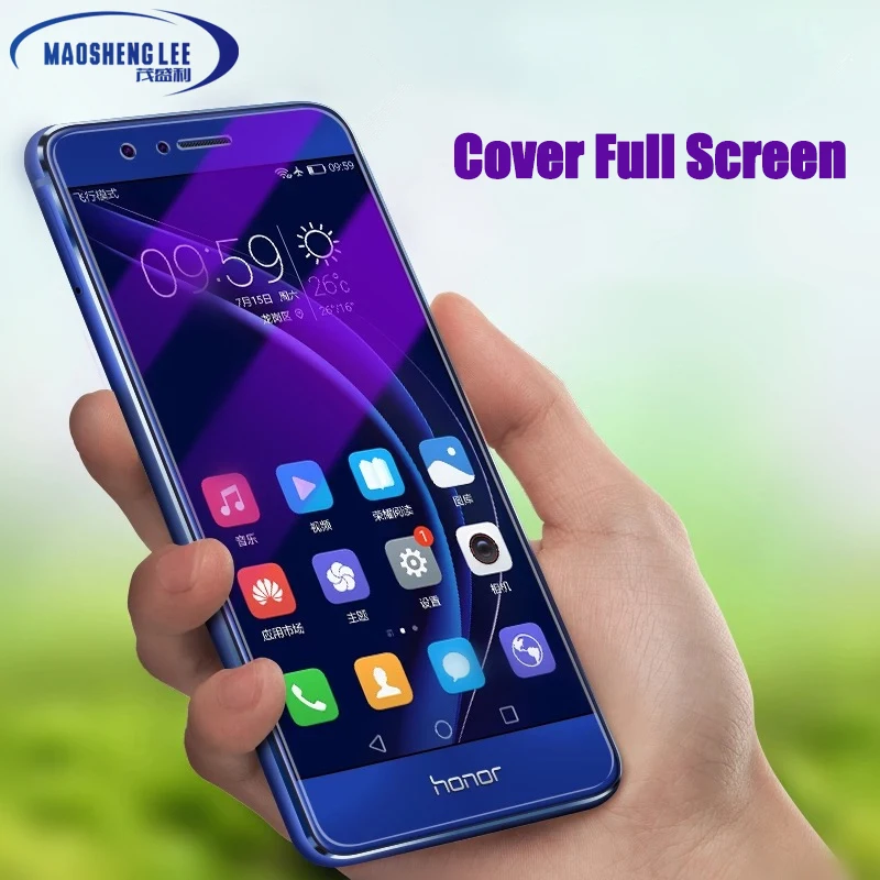

2pcs Tempered Glass Screen Protector For Huawei Honor 8 2.5D 9h hardness tempered glass For Huawei honor 8 Glass film