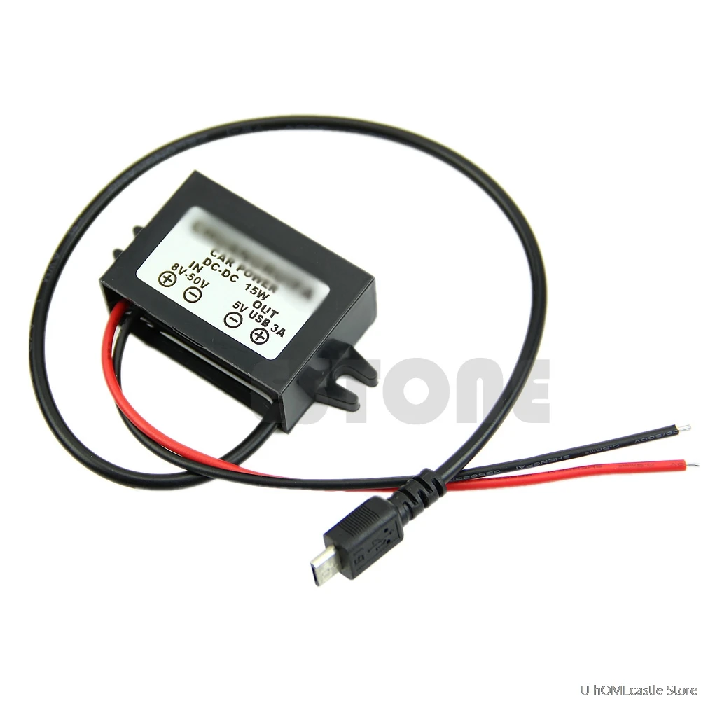 Модуль преобразователя питания постоянного тока 8-50 В до 5 В выход Micro USB 12 В/24 В до 5 В