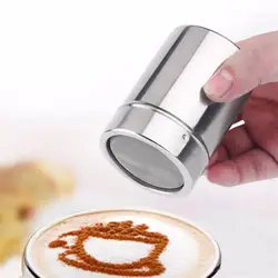 Нержавеющая сталь шейкер для кофе и шоколада молотое какао кофейный фильтр + 12 предмета кофейные Трафареты шаблон формы для посыпания Duster