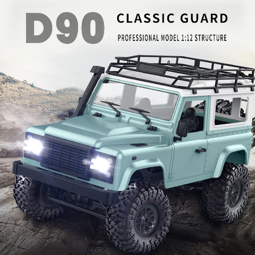 

MN-D90 35Cm Rock Crawler 1/12 4WD 2.4G ABS Metal Remote Control Toys Non-Slip Tires Off Road Car RTR RC Car With Led Light