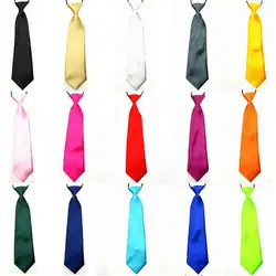 Для маленьких мальчиков одноцветное Цвет школы вечерние свадебные смокинг галстук шеи BWTYY0016
