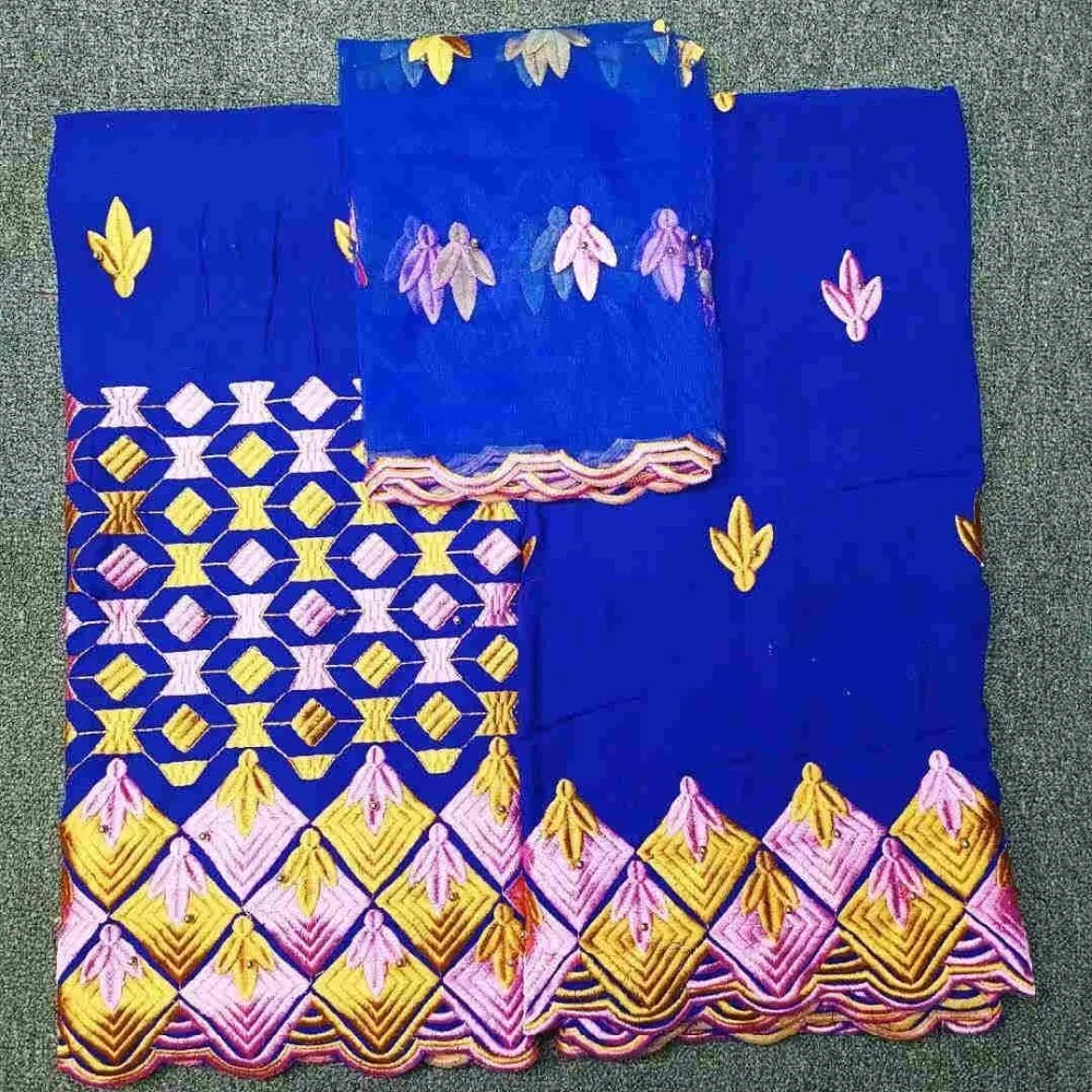 Африканский швейцарская хлопчатобумажная вуаль кружево ткань мода цветок цветочный узор хлопок комплект с шарфом для Свадебная вечеринка 30