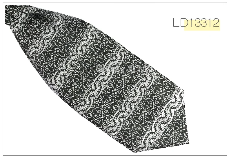 Ascot Tie Cravat Luxury Mens dots Neck Tie Self Tie for Men Wedding Neckties - Цвет: LD13312