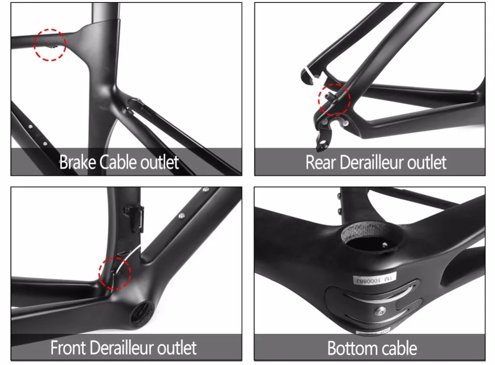 T1000 однонаправленное Углеволокно рамы дорожного велосипеда, гоночный TT Aero дорожный карбоновый велосипед каркасные велосипедные дорожные карбоновые рамы BB386