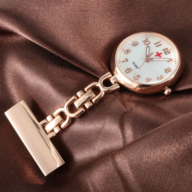 New Luxury Round Dial Clip-on Fob Nurse Pocket Watch Quartz Brooch Hanging Fashi New Luxury Round Dial Clip-on Fob Nurse Pocket Watch Quartz Brooch Hanging Fashi