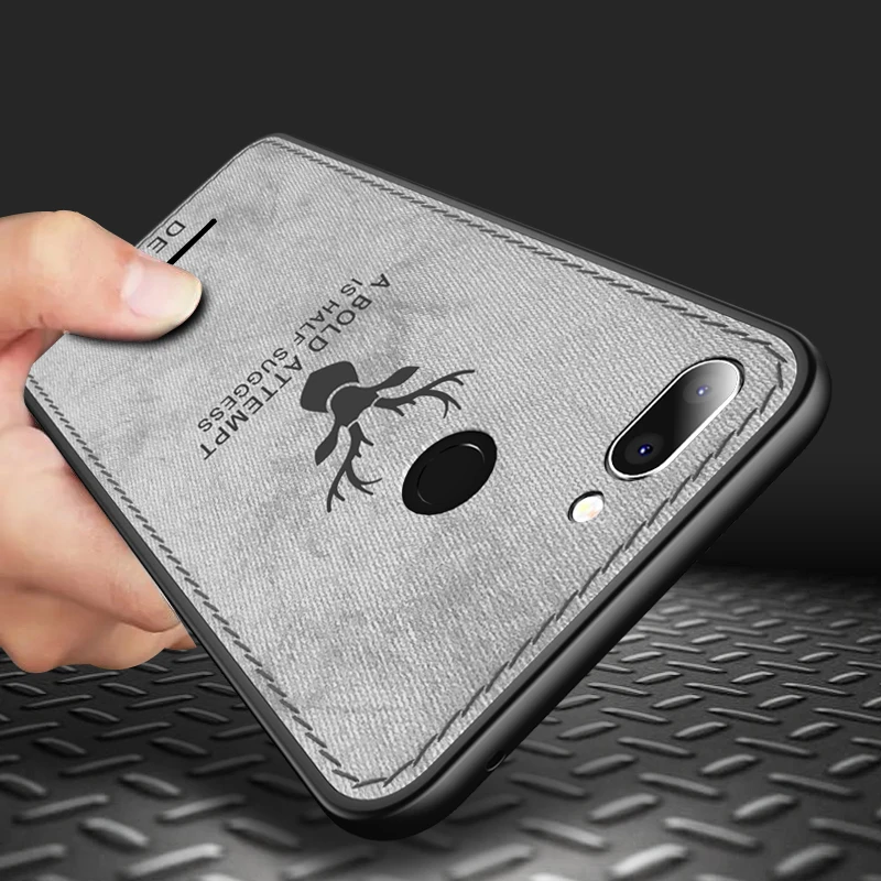 

For Xiaomio Redmi 6 Case Silicone Edge fabric Back Cover Case for Xiaomio Redmi 6A Deer Pattern Case coque for Xiaomio Redmi6A