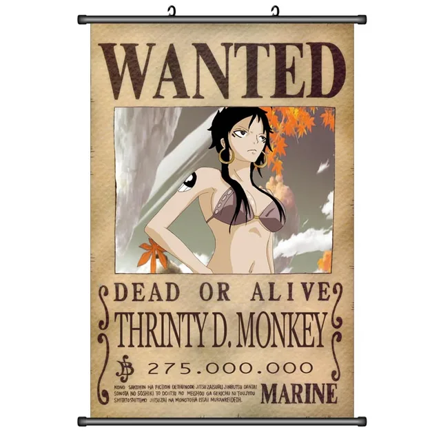 Japanese Anime Decorative Pictures One Piece Monkey D Luffy Nami Usopp Trafalgar Law Home Decor Wall Scroll Poster Painting Calligraphy Aliexpress